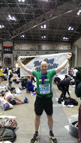 Every runner was handed a towel and medal at the finish